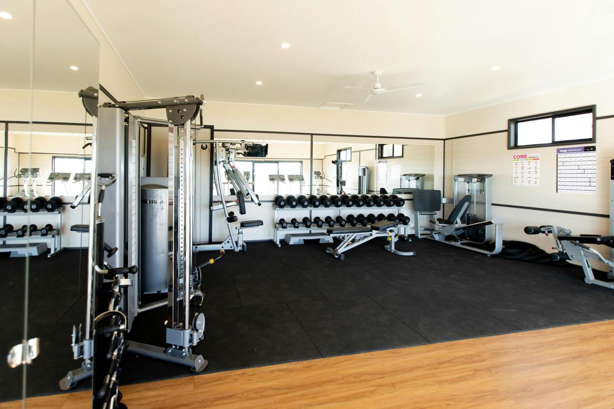 Our On-Site Gym Room.