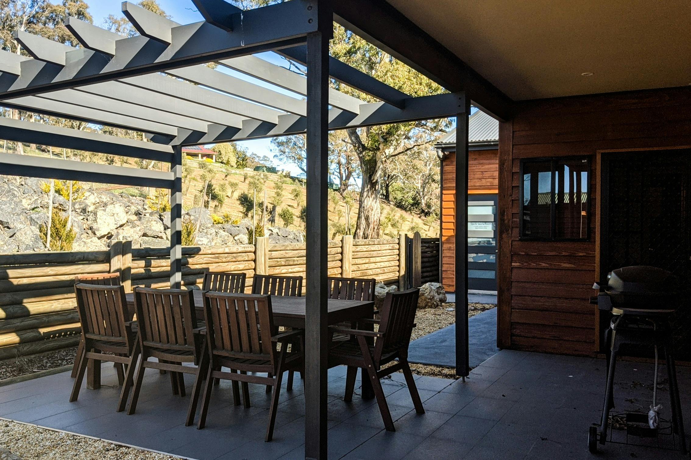 Private Courtyard behind each Chalet.