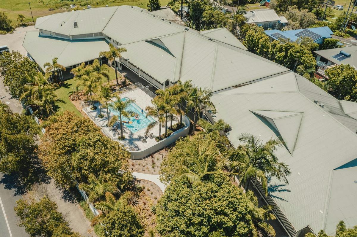 Aerial view of the beautiful property