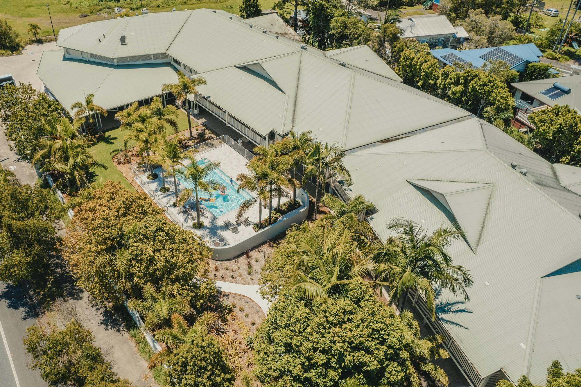 Aerial view of the beautiful property