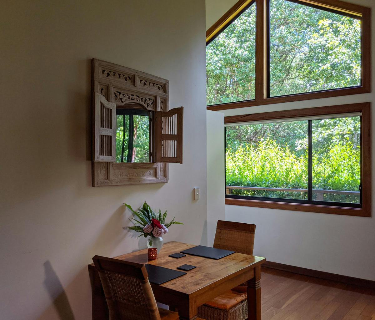 Dining inside