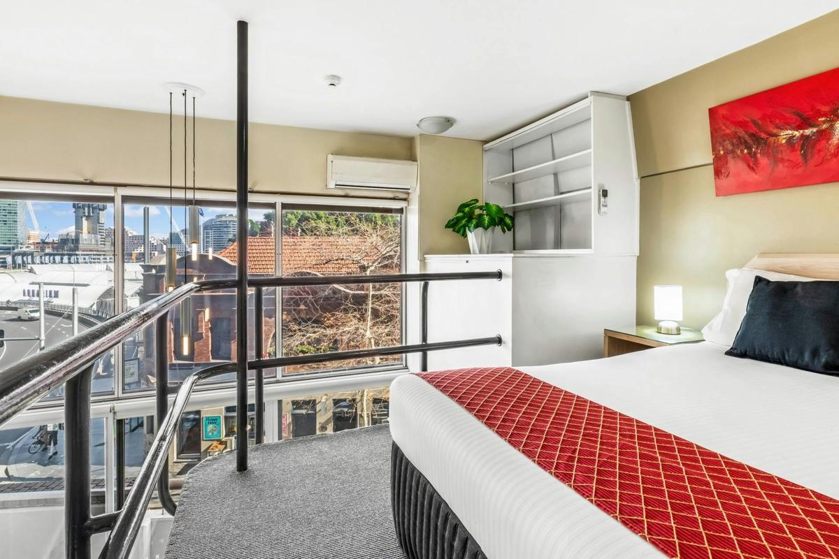 Bedroom, loft-style apartment