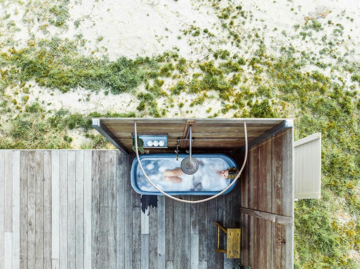 Soak under the stars in a vintage English tub