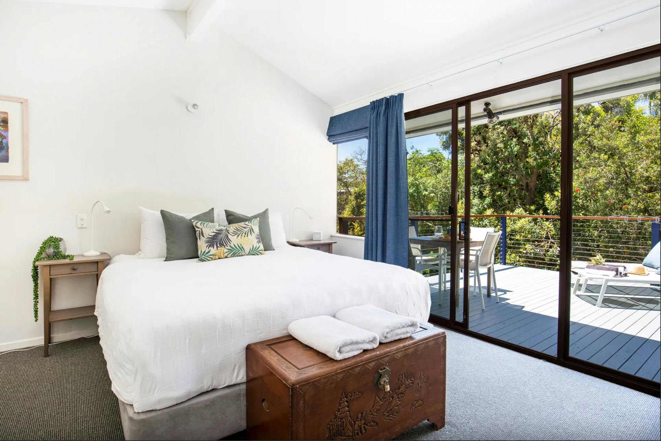 Master bedroom with outdoor deck