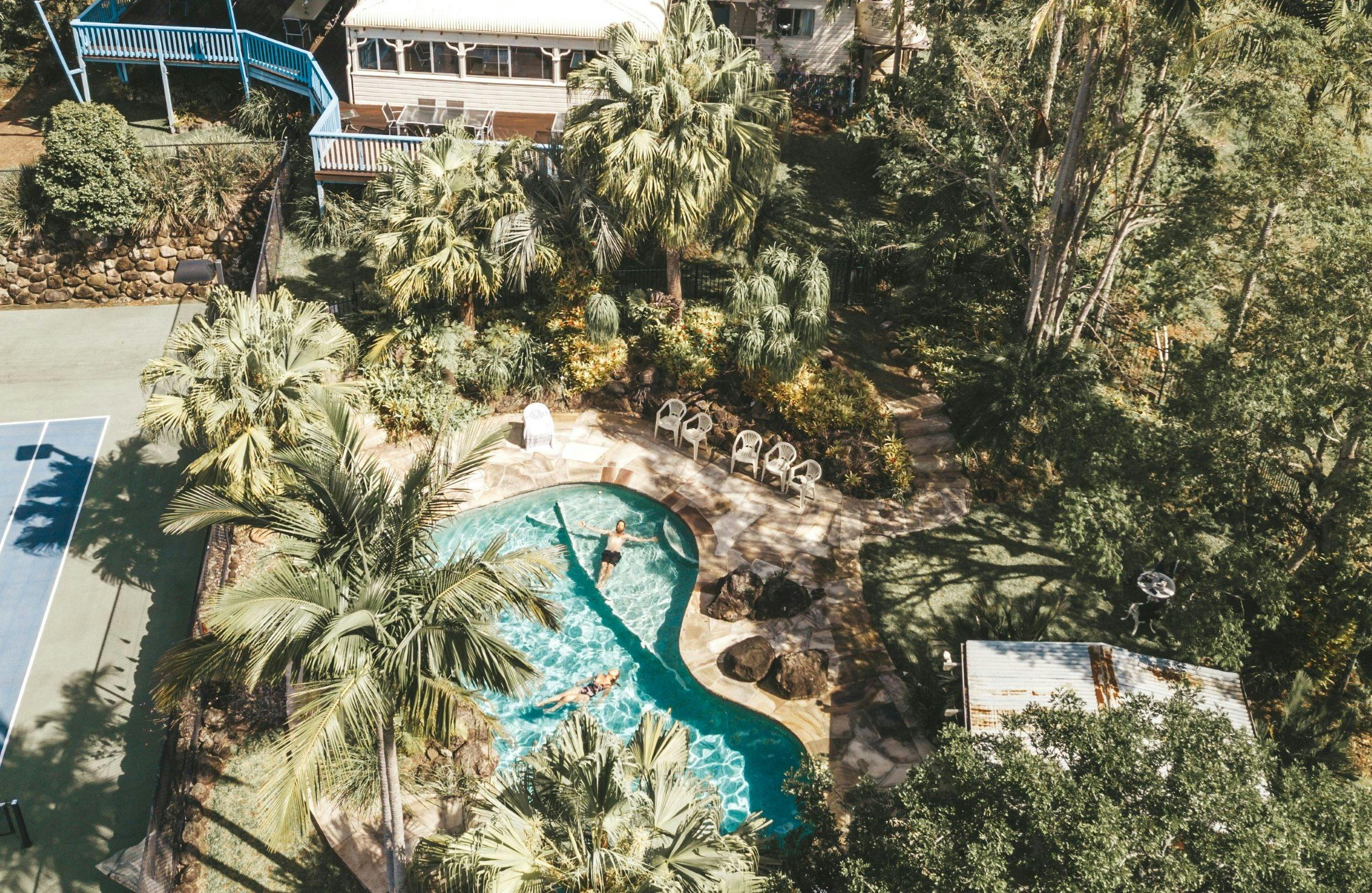 Our 1906 homestead with dining room, bridal room, commercial kitchen & deck. Pool & Tennis court