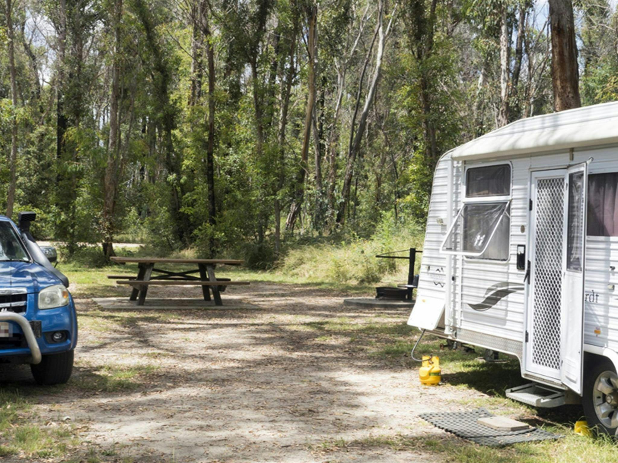 Camping at Native Dog campground, Cathedral Rock National Park. Photo: Leah Pippos &copy; DCCEEW