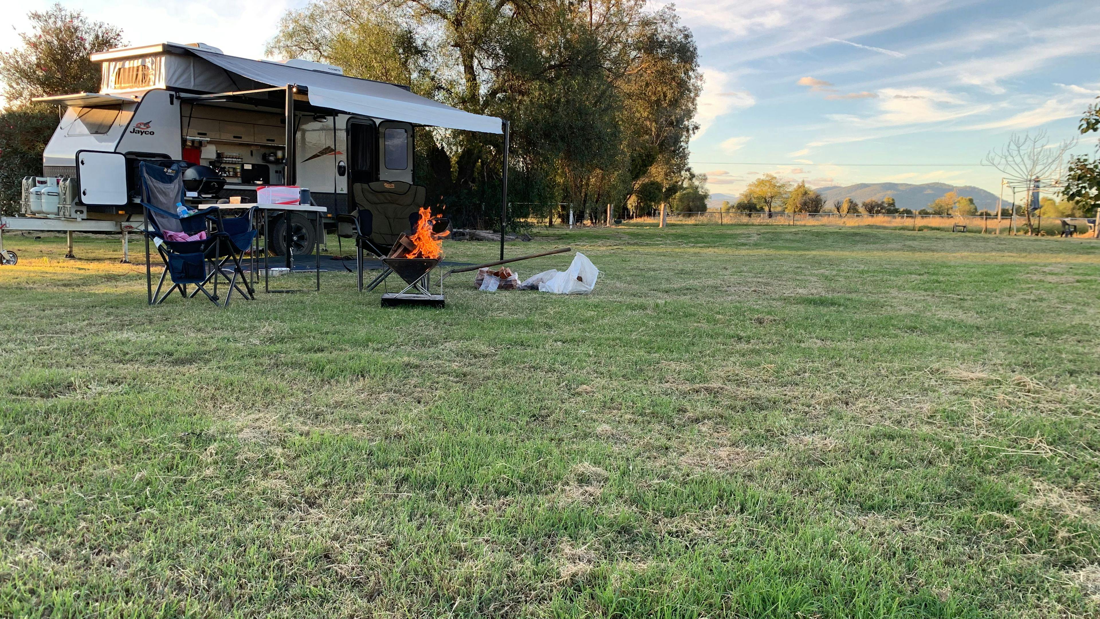 Lovely grassed area to camp on
