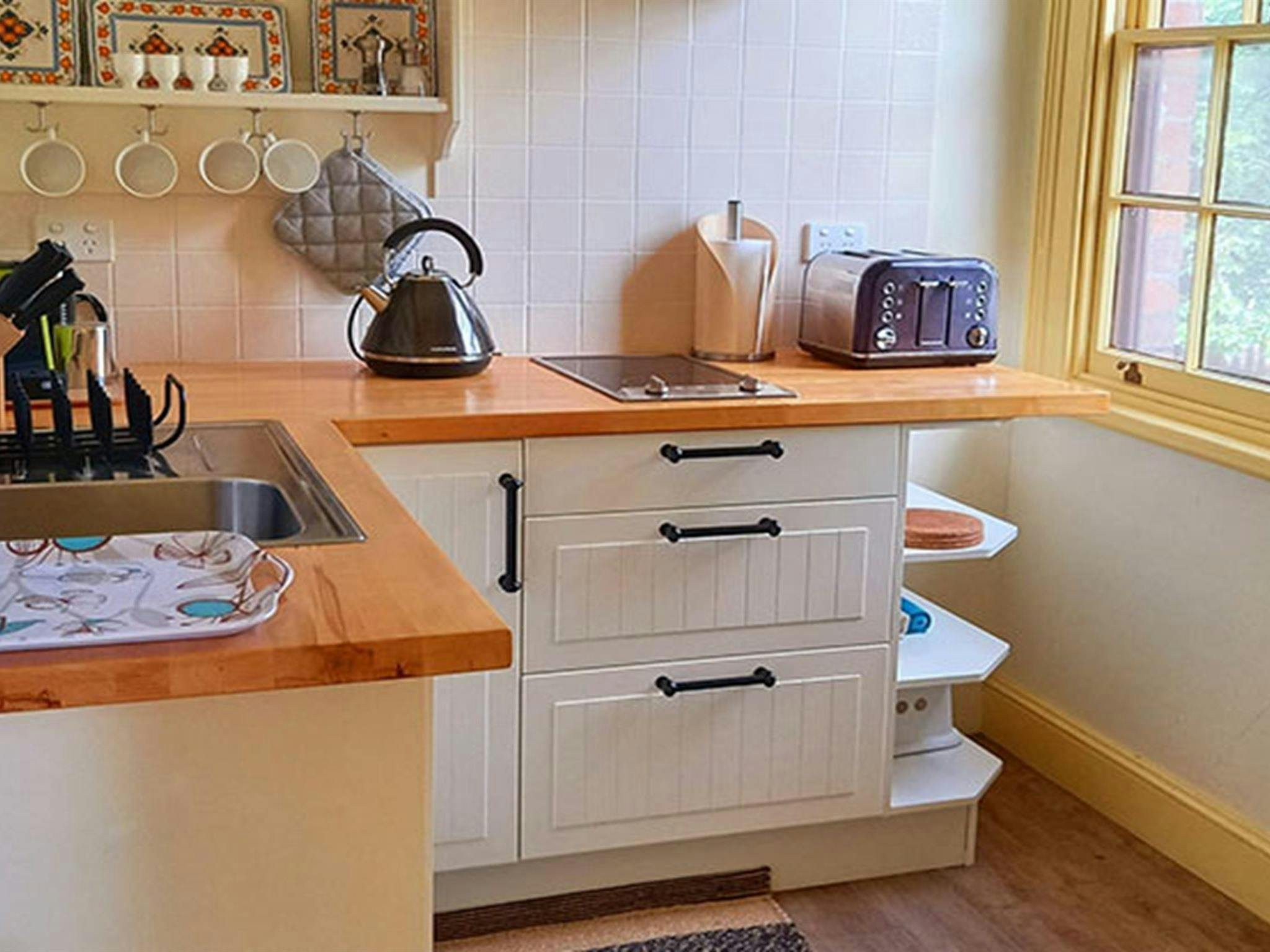 The kitchen in Northeys apartment. Photo: Madeline Byrne/DPIE