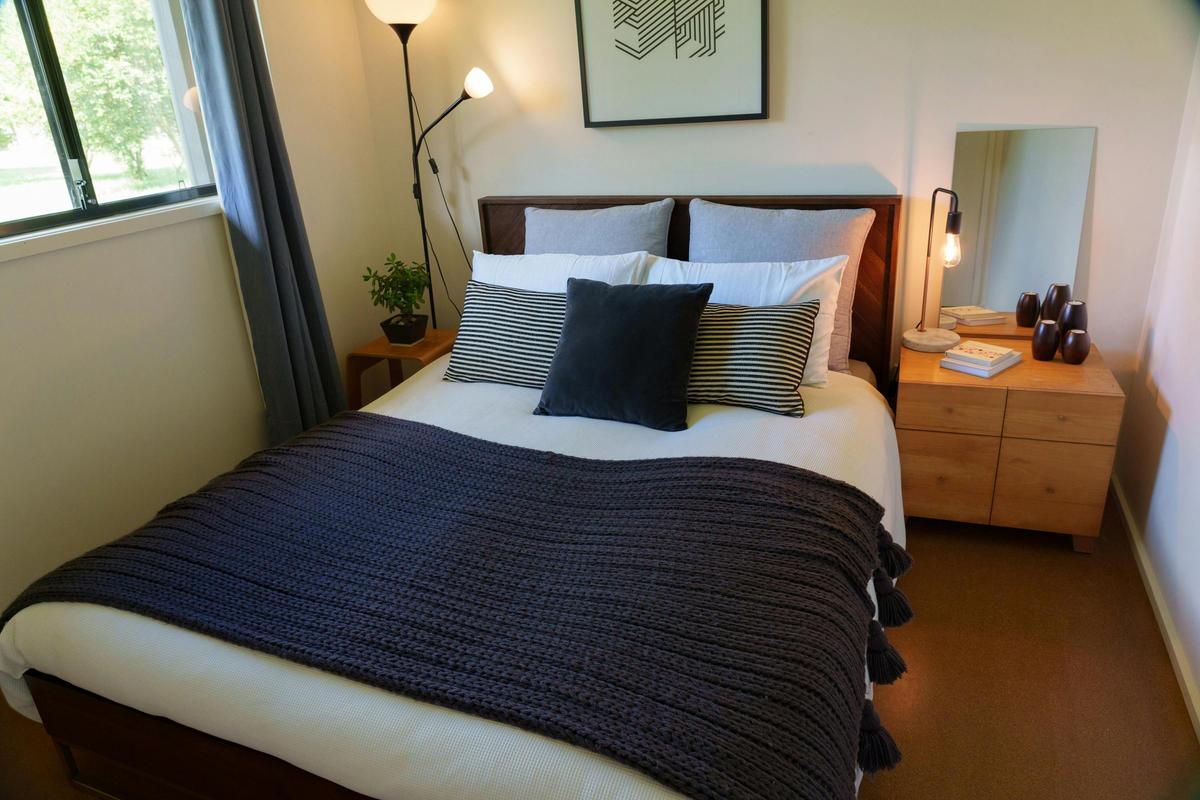 Luxury master bedroom Mangrove Mountain Farmstay rental holiday home in nature on the Central Coast
