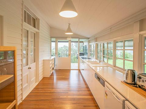 The kitchen in Middle Head Officers Quarters, Sydney Harbour National Park. Photo: John Spencer/DPIE