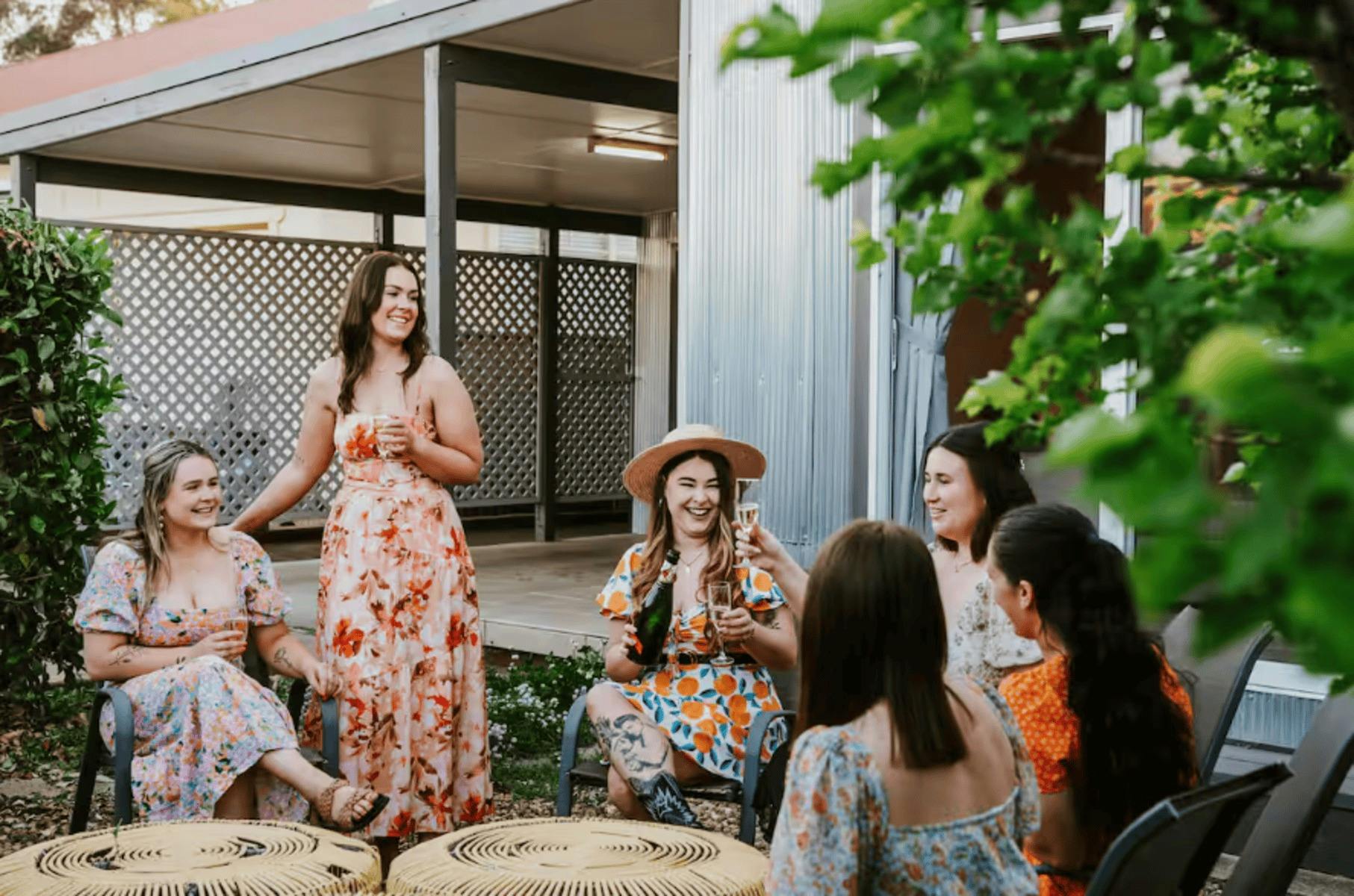 Evenings in the back dining area