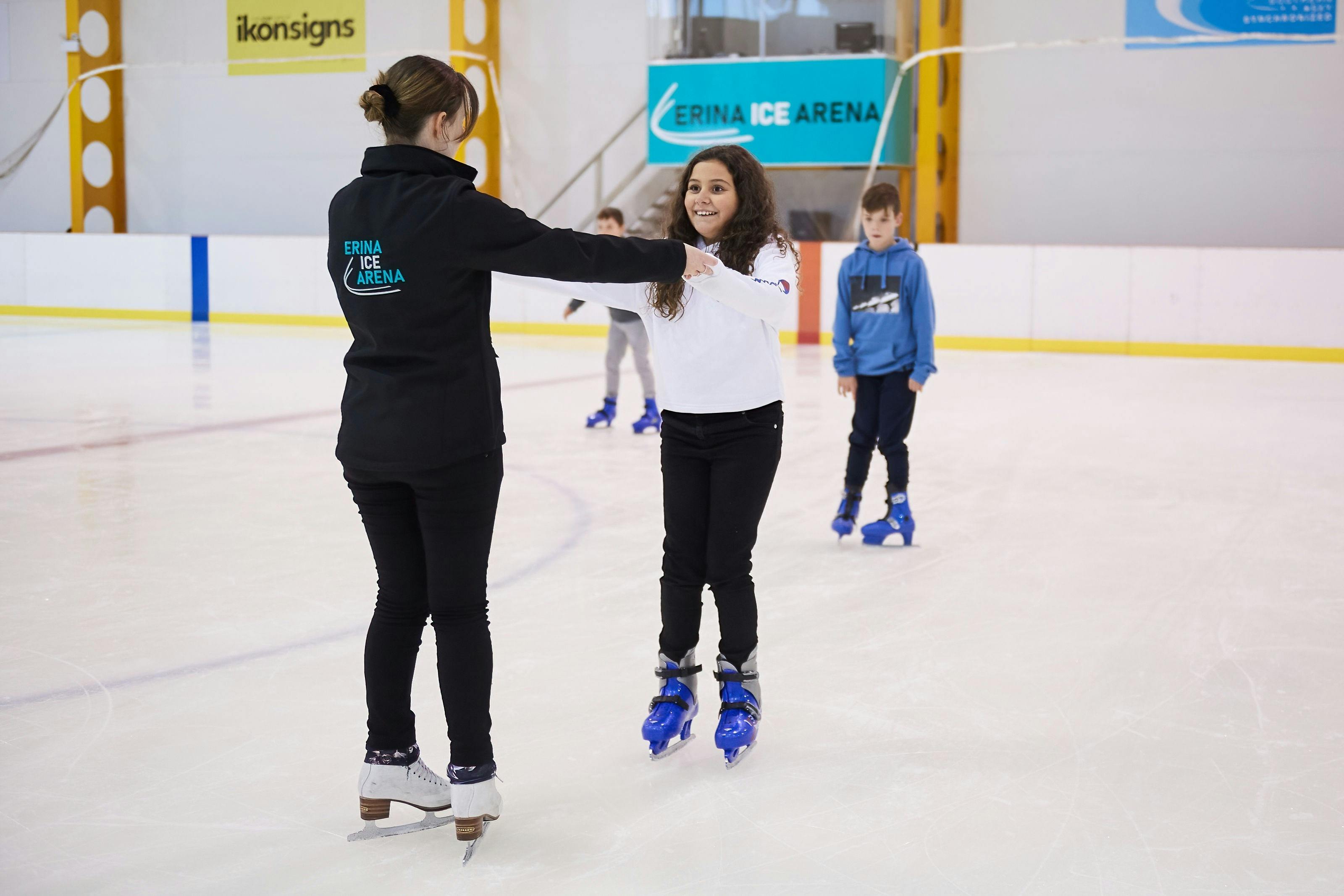 Staff assistance available for new skaters