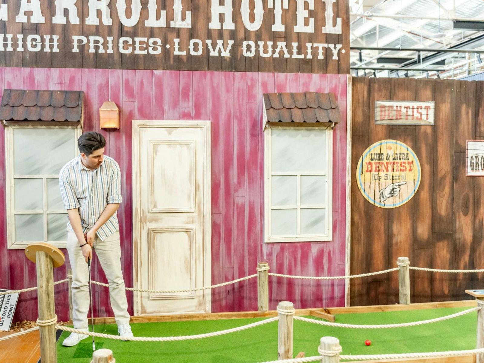 Play on our 18 Hole Mini Golf Course
