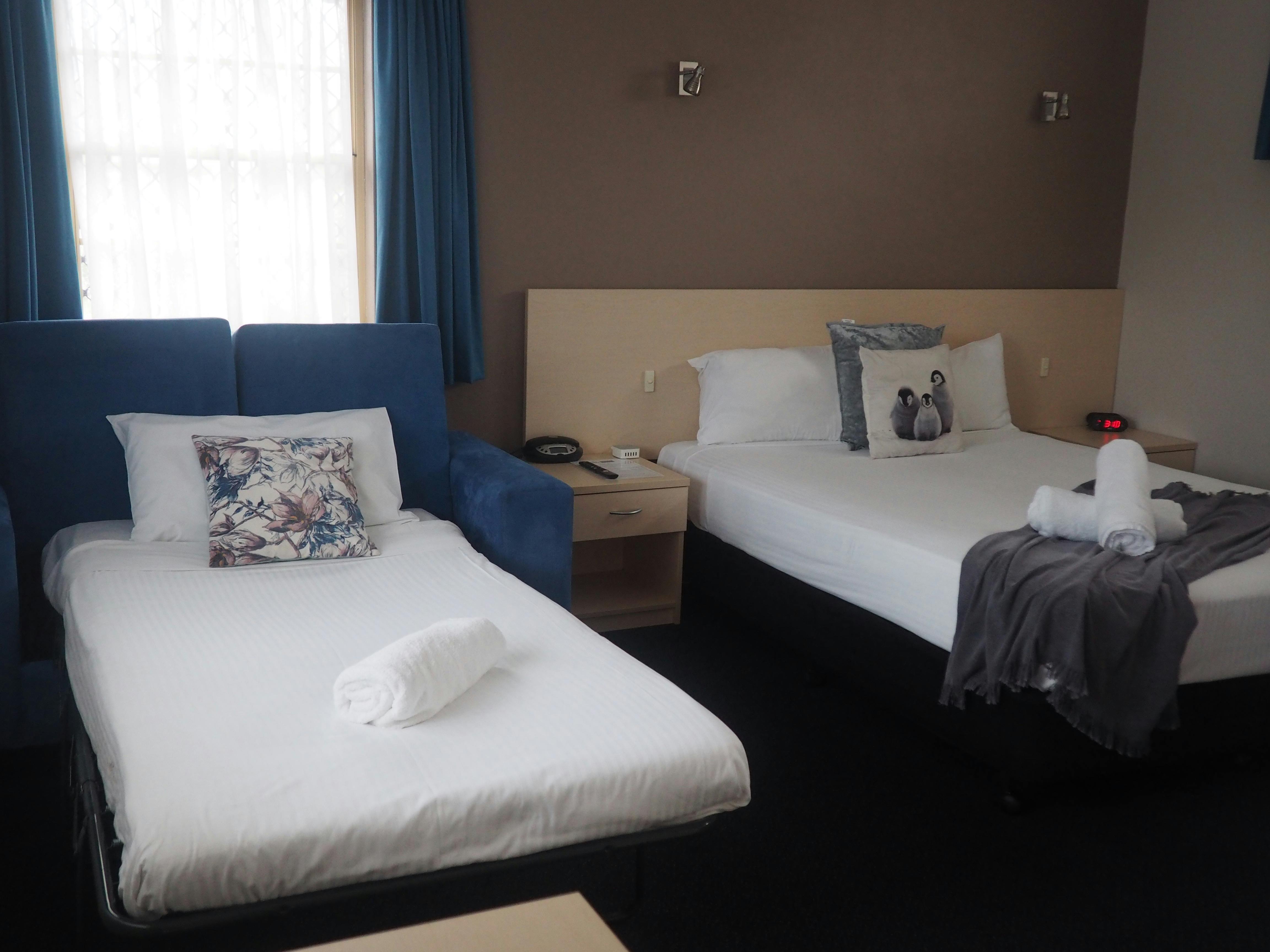 Queen Room with Sofa Bed made up