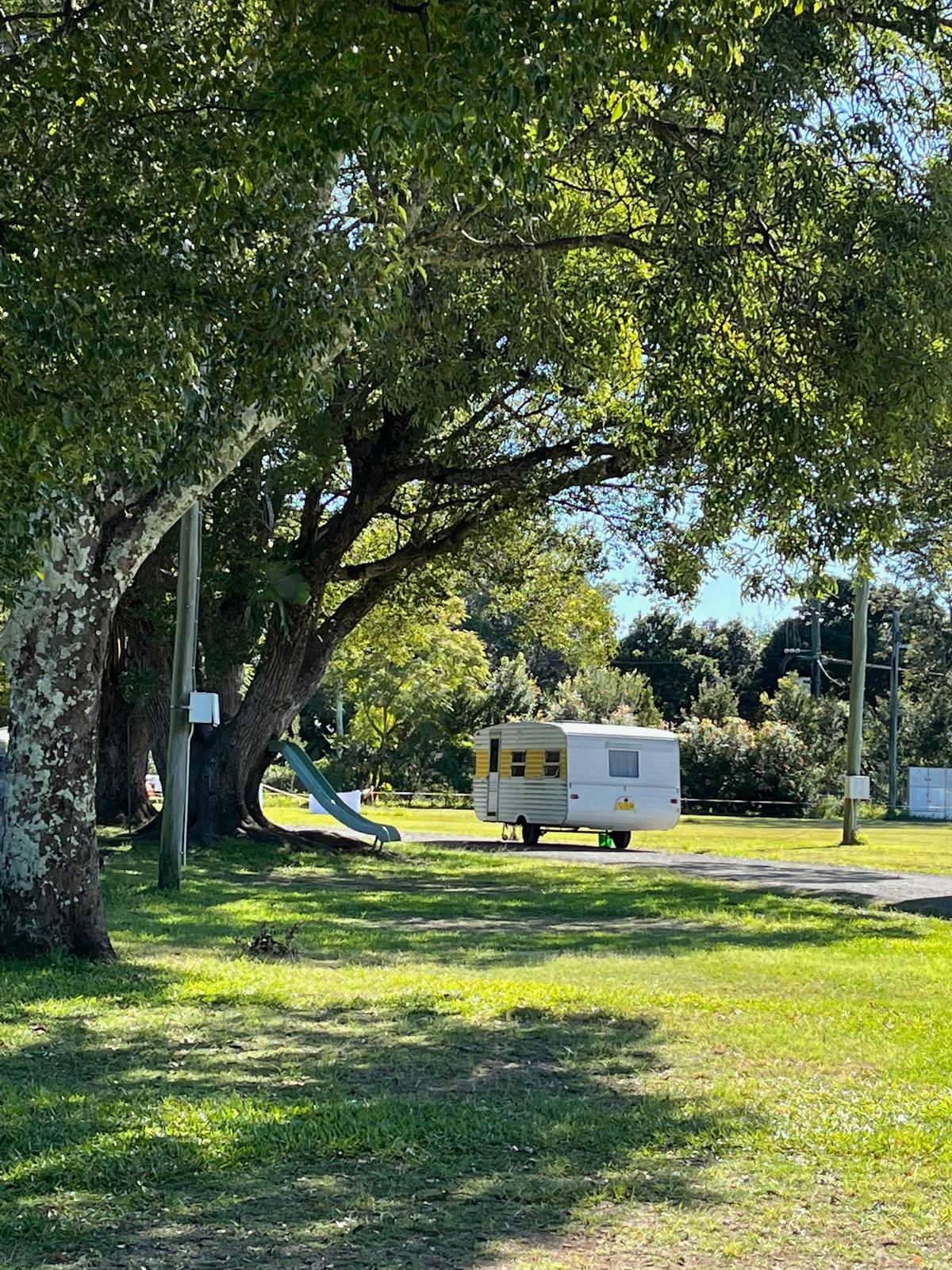 Classic caravan on a powered site