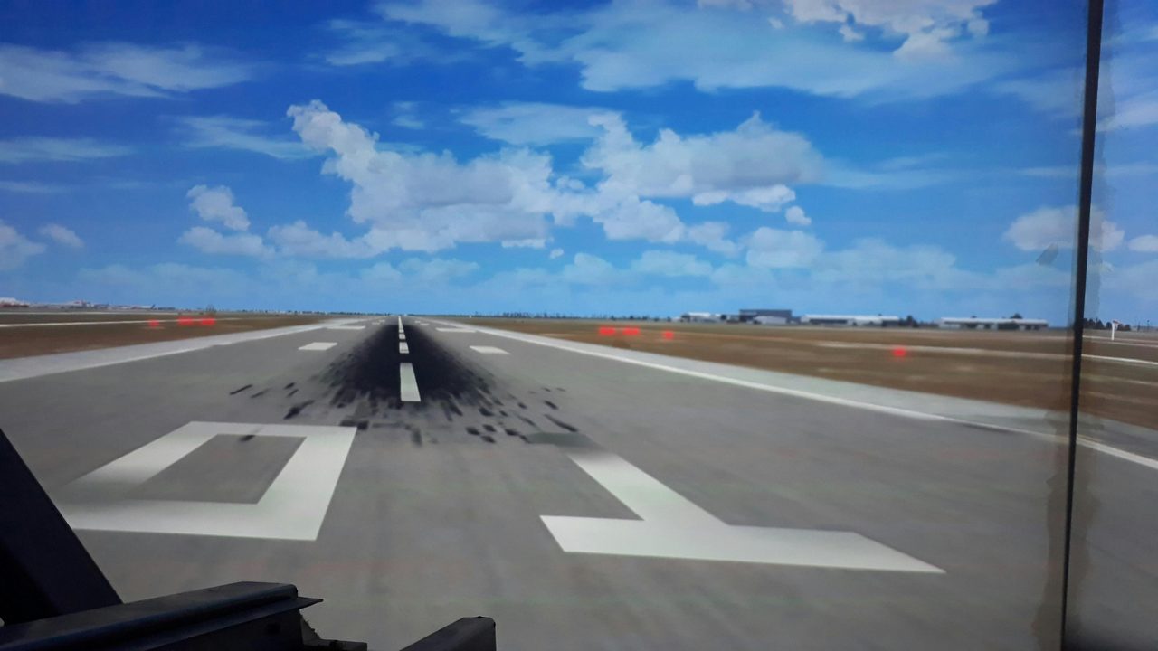 Line up for takeoff B737 flight simulator Brisbane