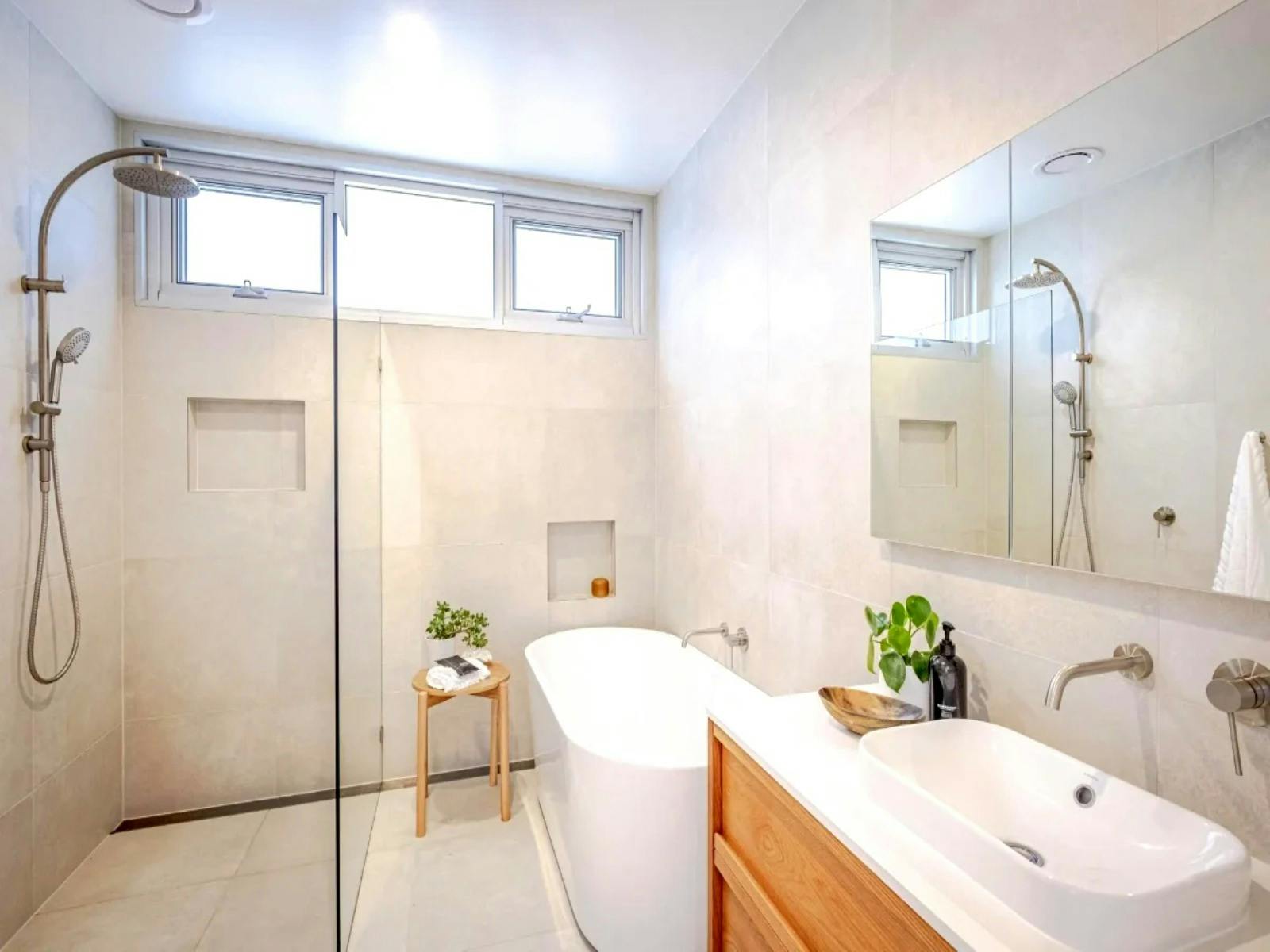 Luxurious bathroom with elegant fixtures and modern design