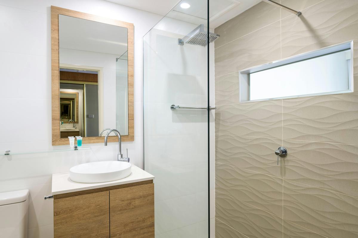 Bathroom with walk-in shower
