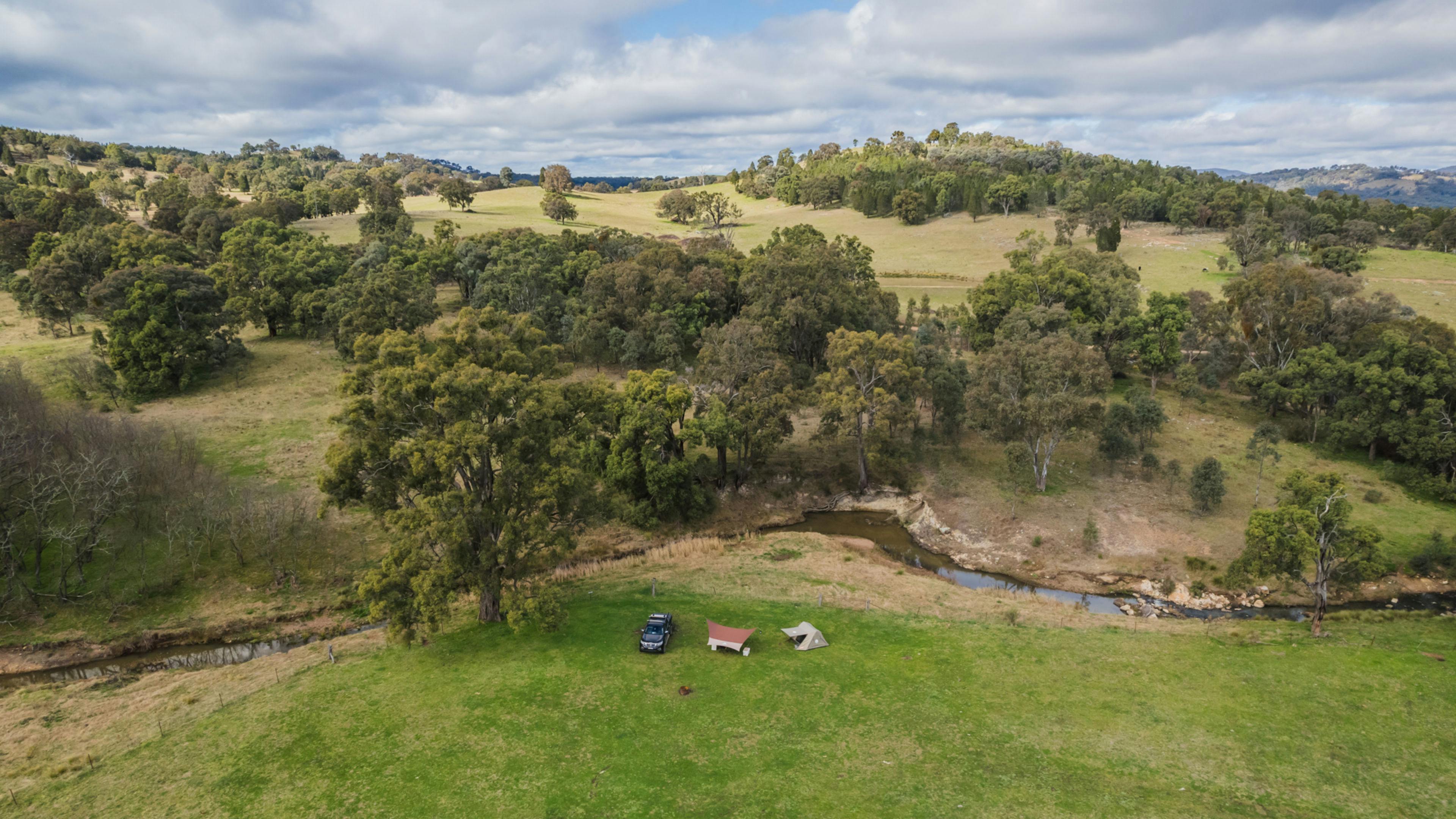 campsite views from above