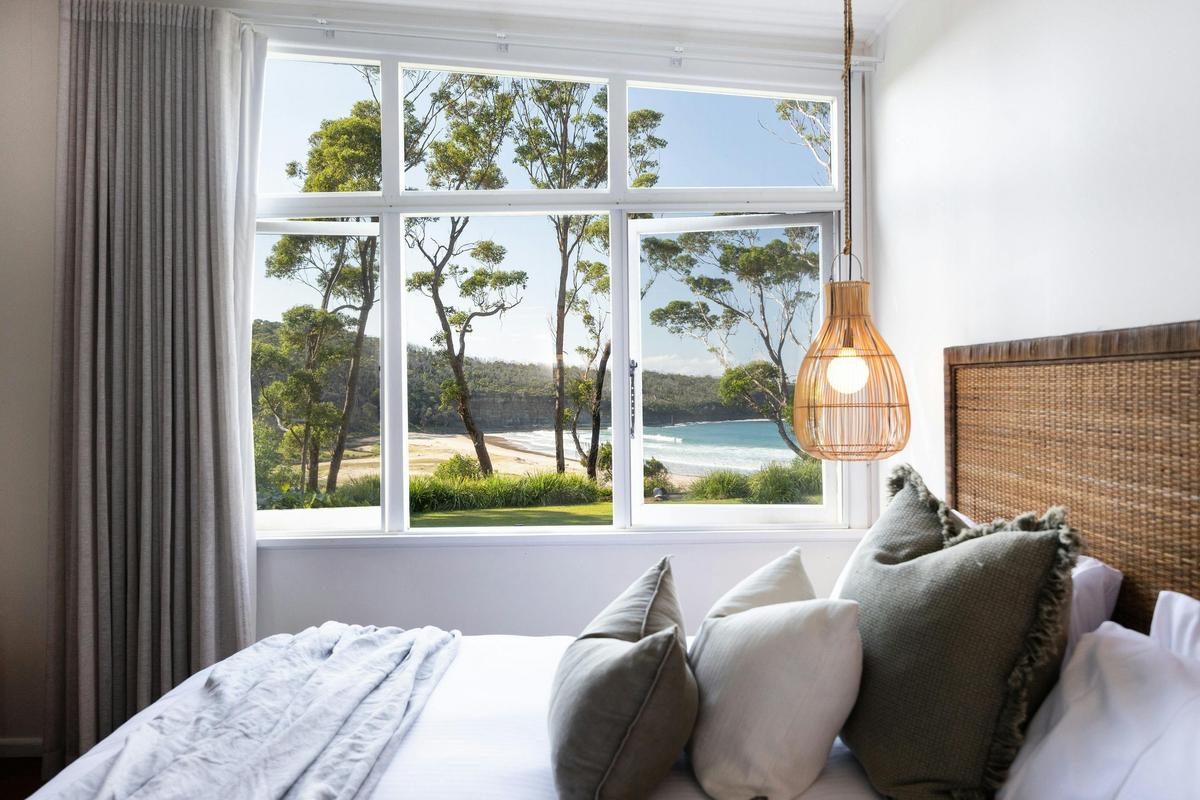 Buru's master bedroom with stunning beach views