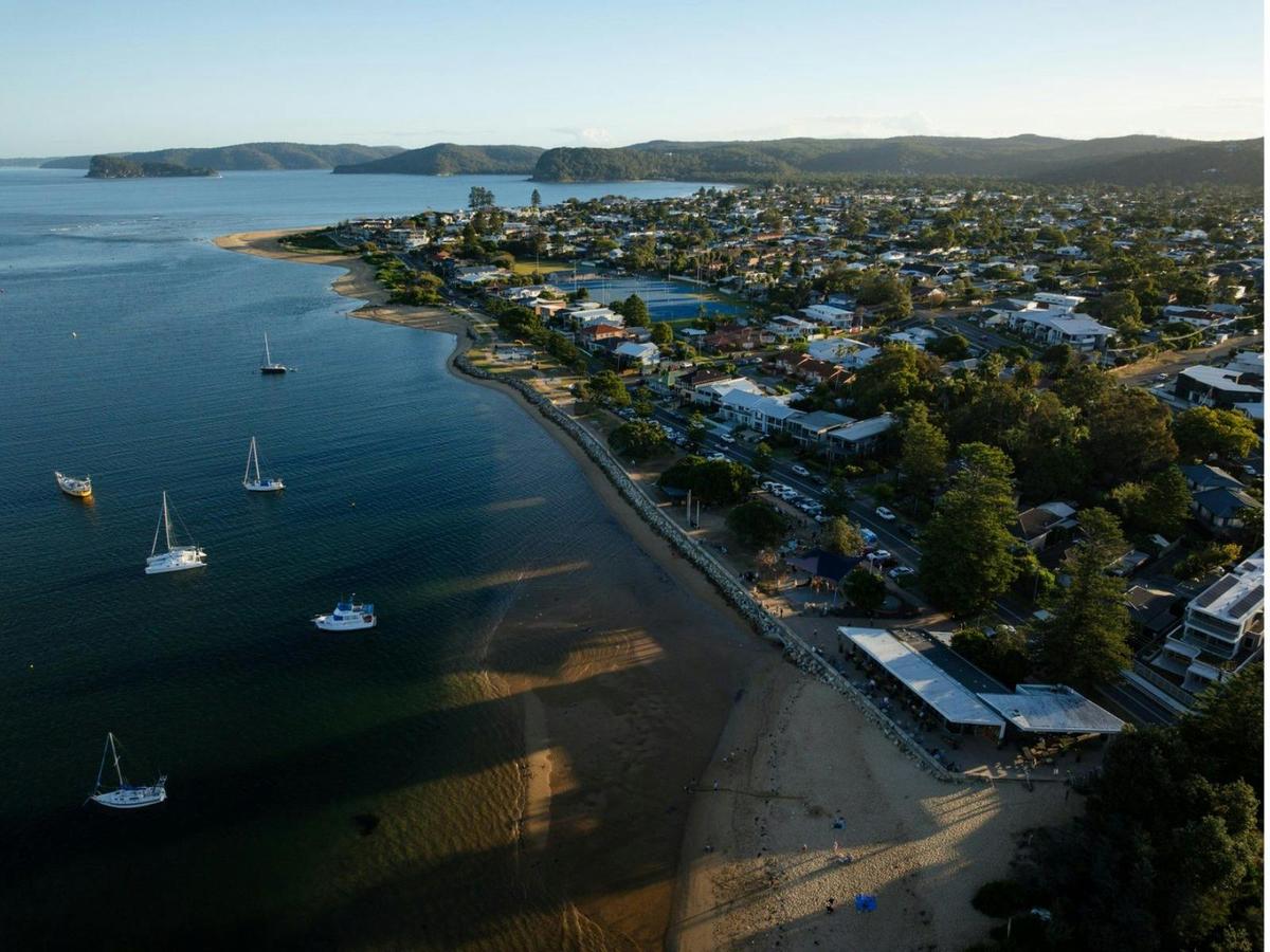 Aerial view of Ettalong Beach and Brisbane Water