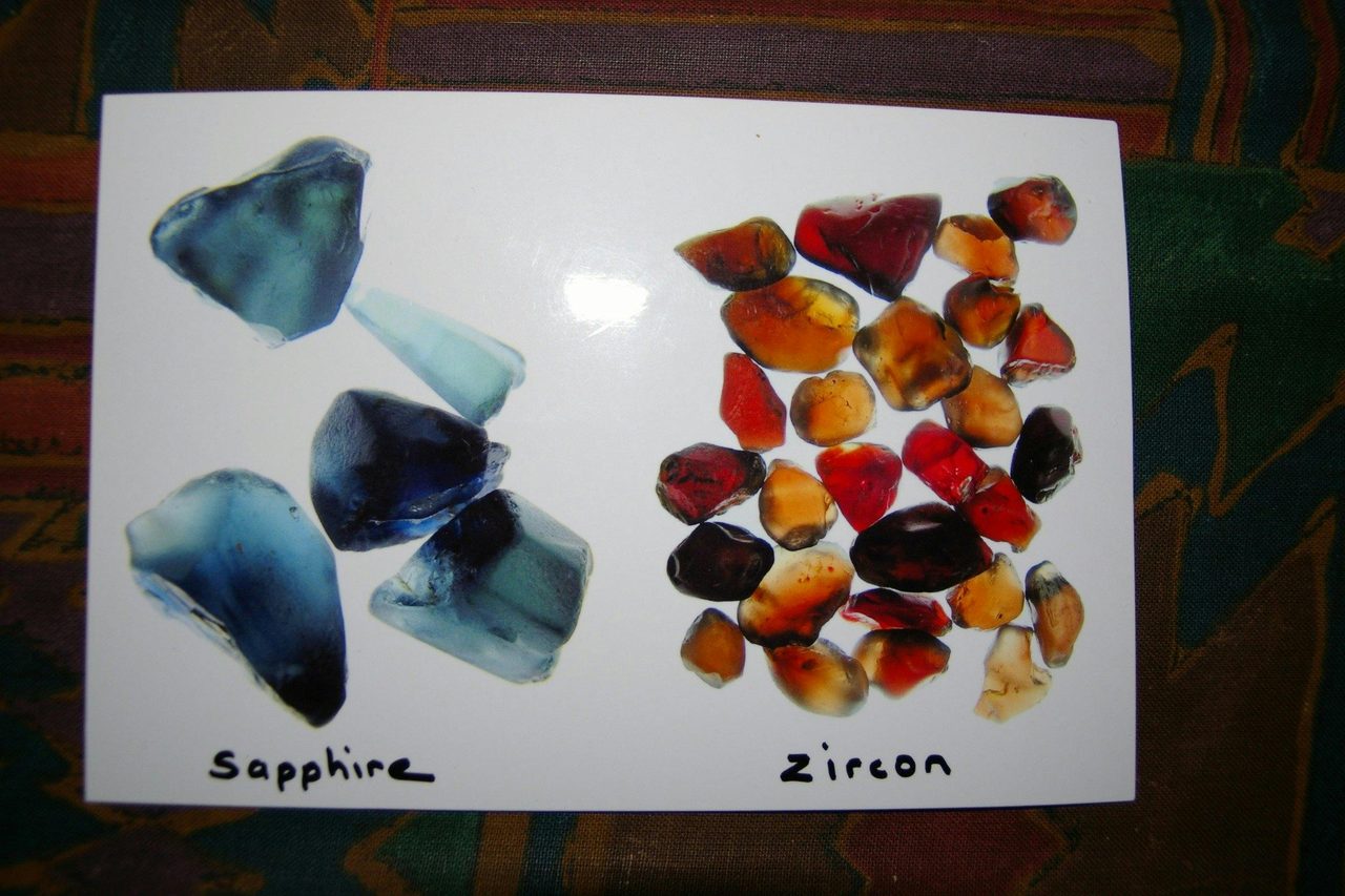 Sapphire and zircon