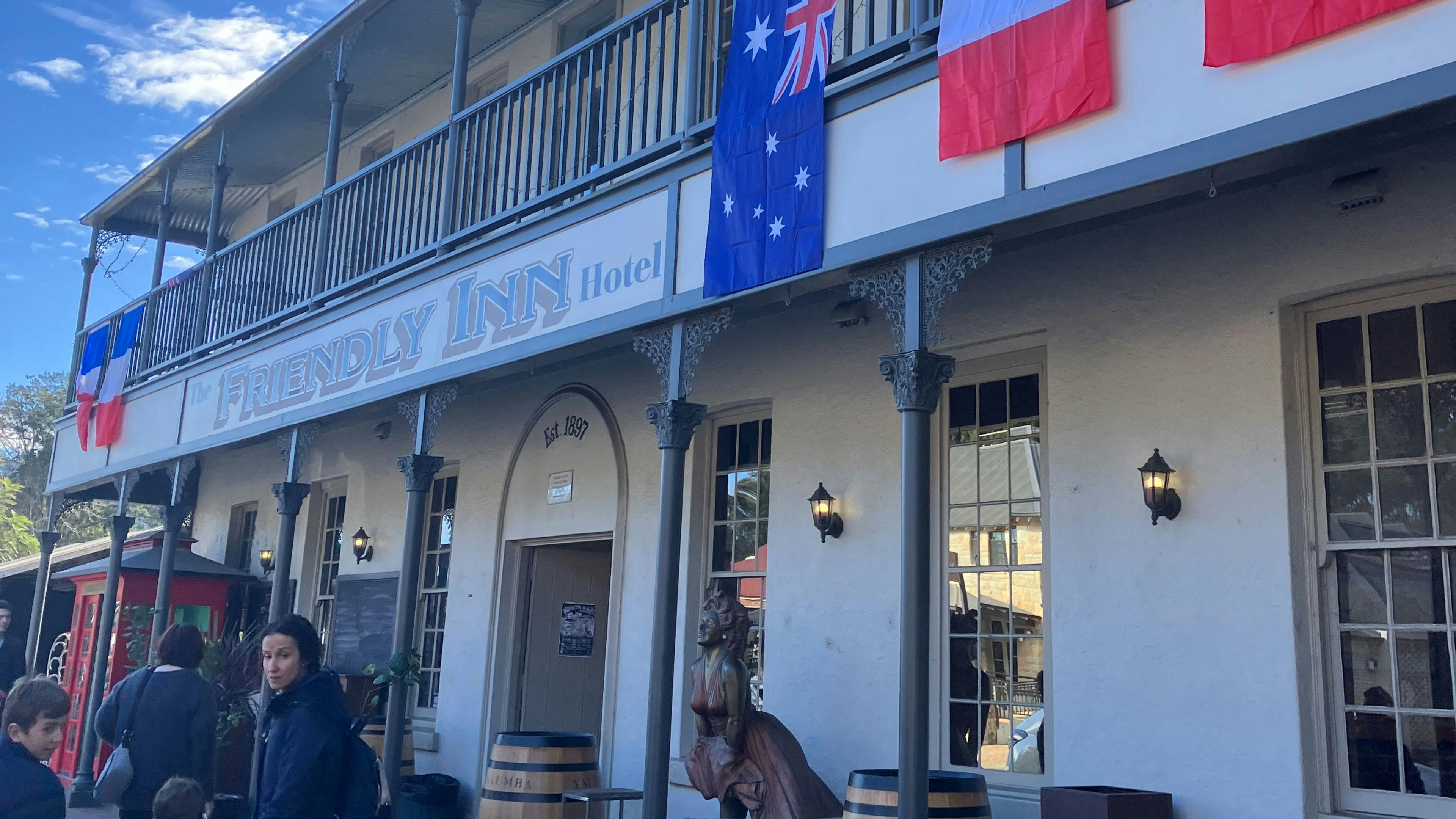 The Friendly Inn on Bastille Day. Less than 1km from your campsite. 
