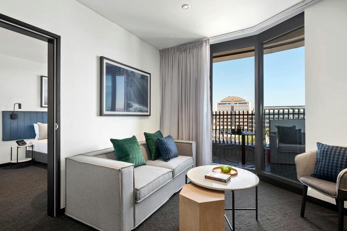 Living Area with Balcony