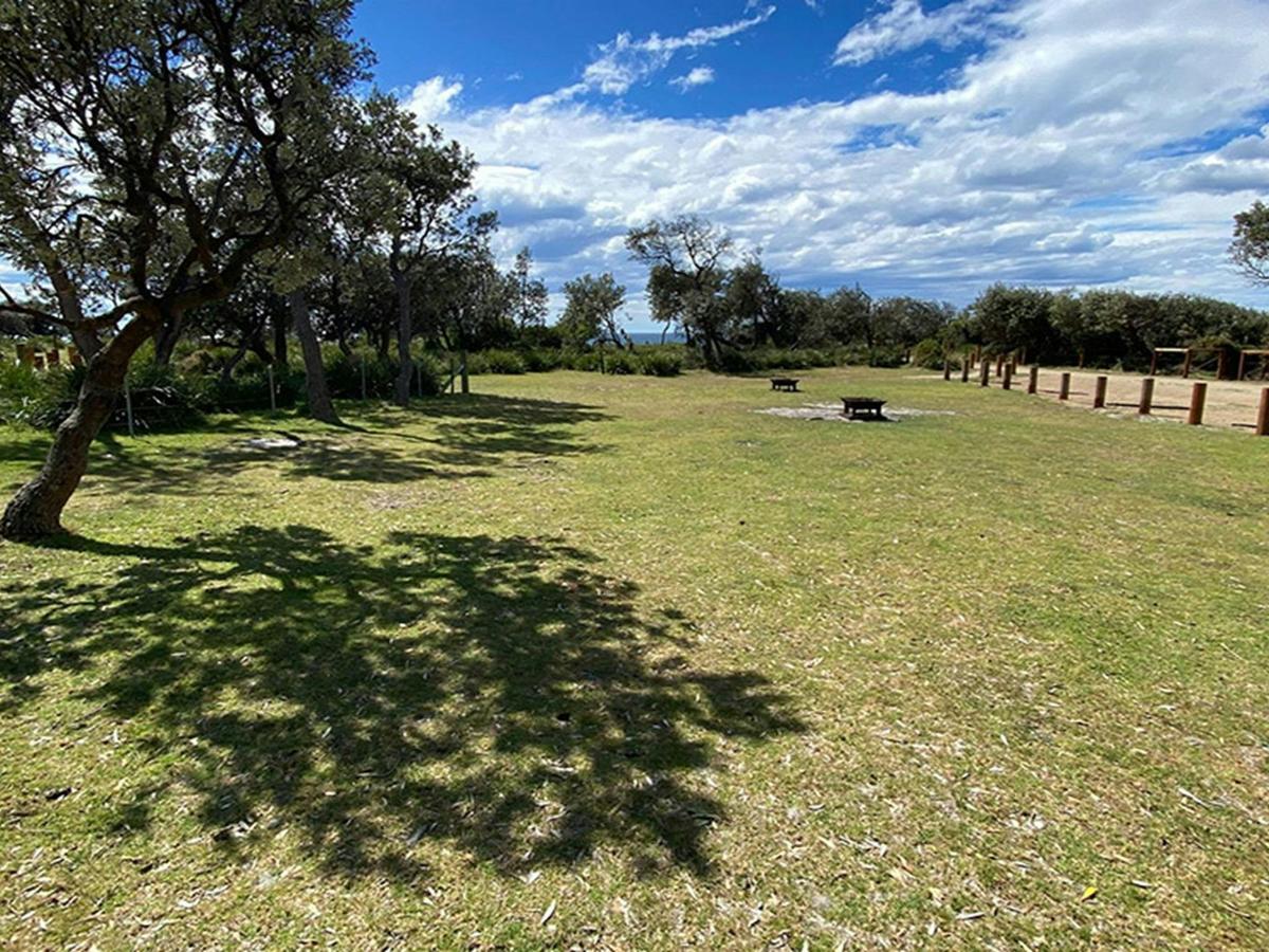 Communal fireplaces, sites 5 to 10 at Picnic Point campground. Credit: &copy; DCCEEW