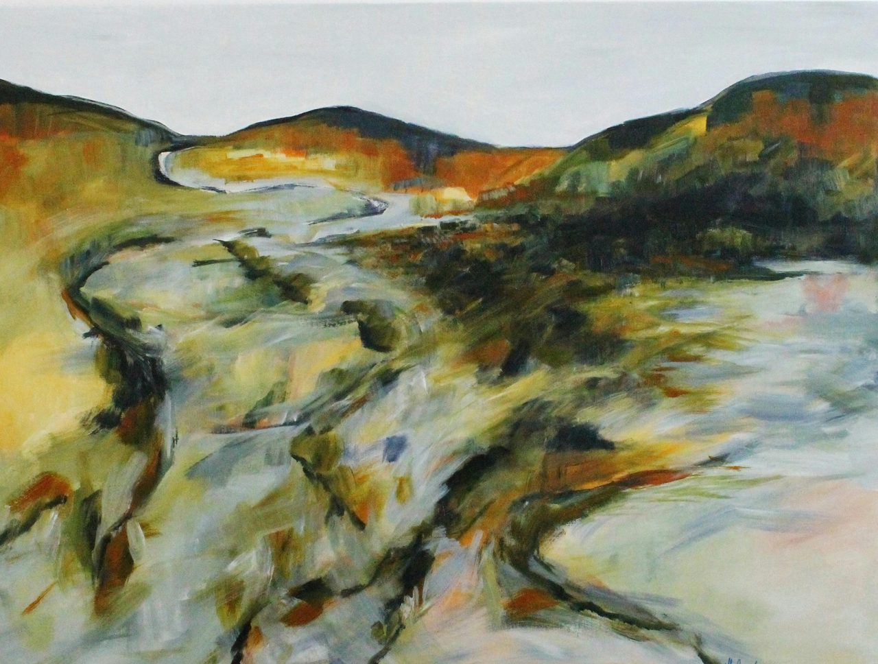 Chichester Overflow, acrylic on canvas, 120x90 cm.  Helene Leane