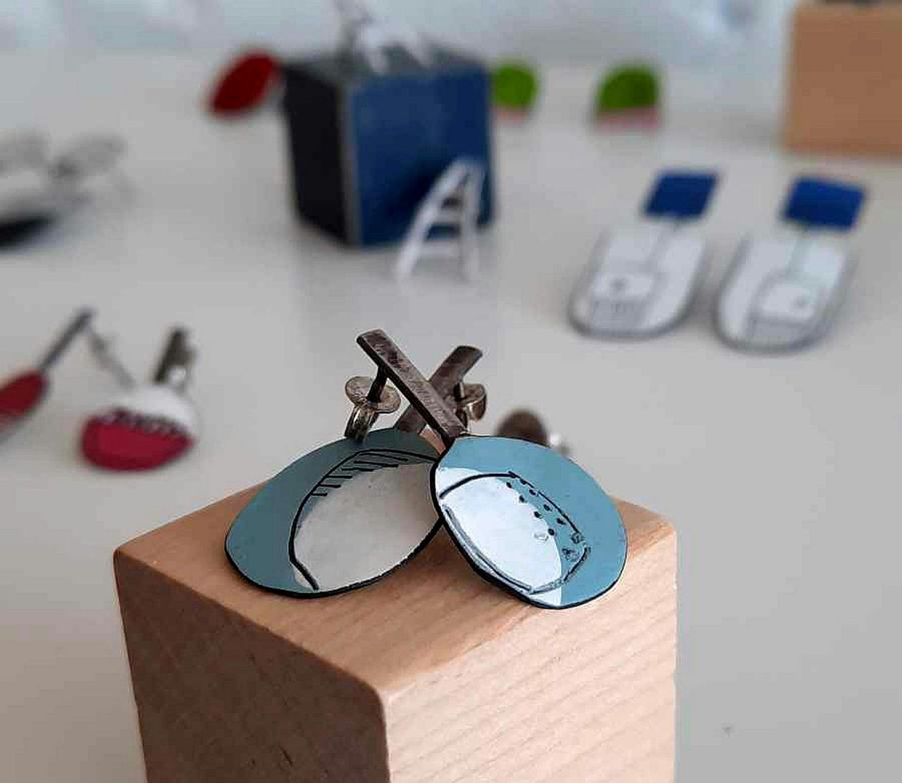 Jane Francis Reilly- Cutlery - cold enamel Copper and Silver