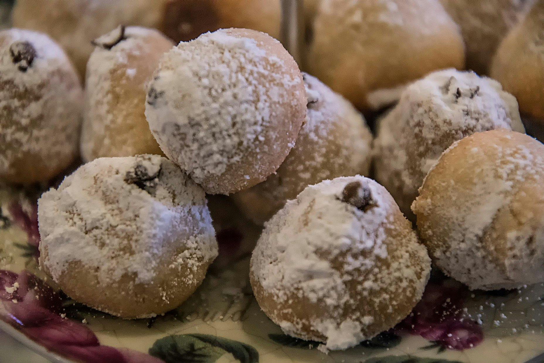 We love food! Greek Almond Biscuits, made on-site for High Tea. Stunning array, each is a mouthful