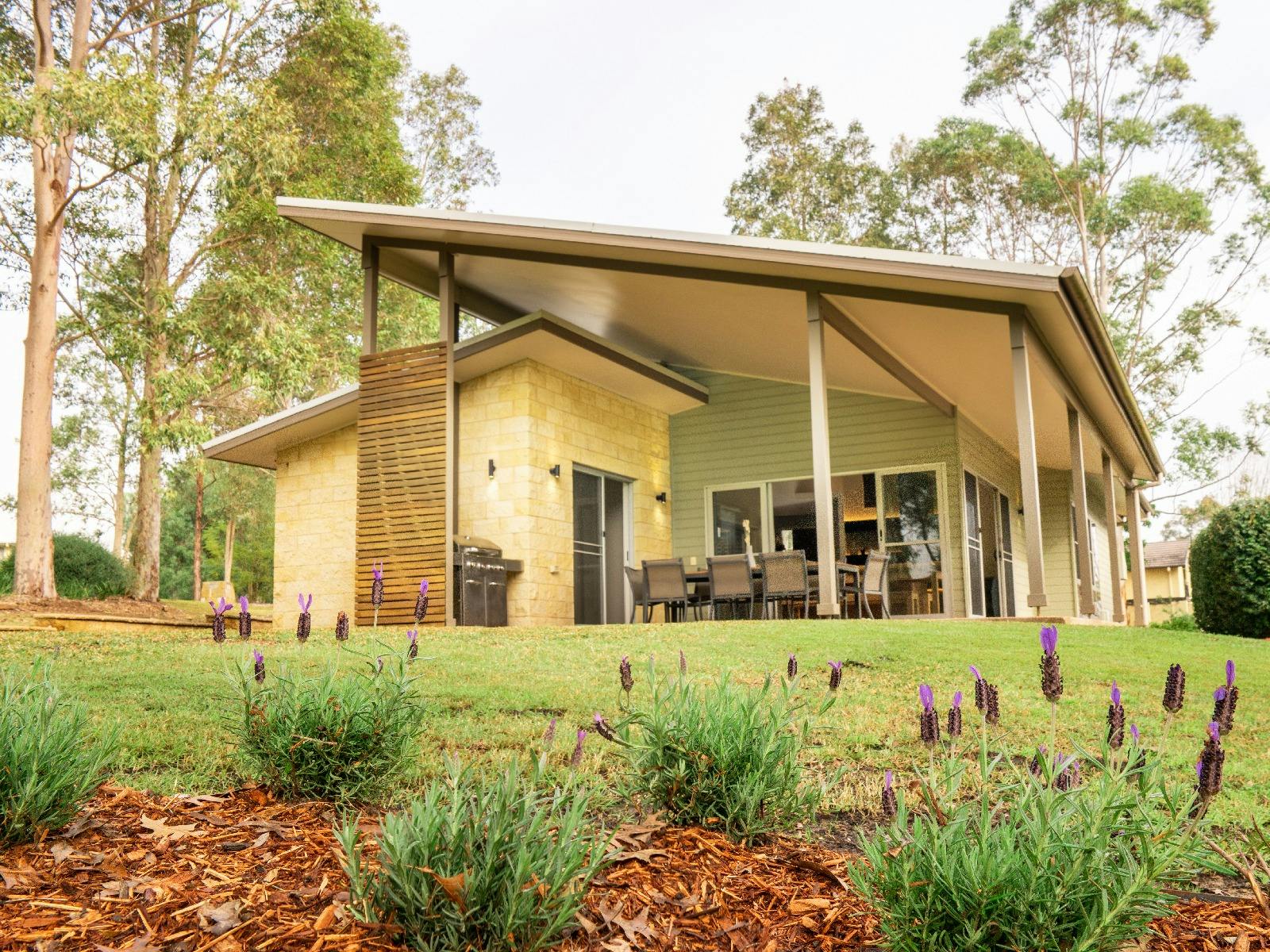 Rust outdoor entertainment area
