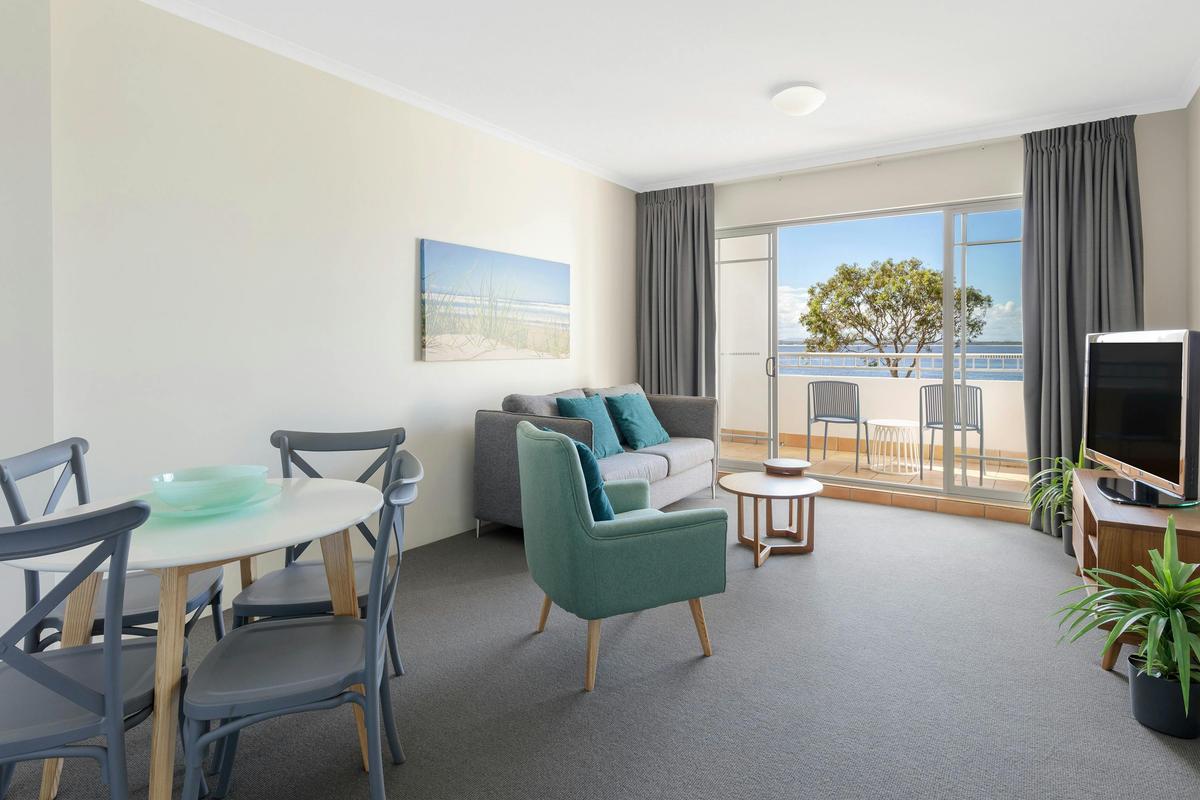 Ramada Resort by Wyndham Shoal Bay one bedroom spa waterview living room