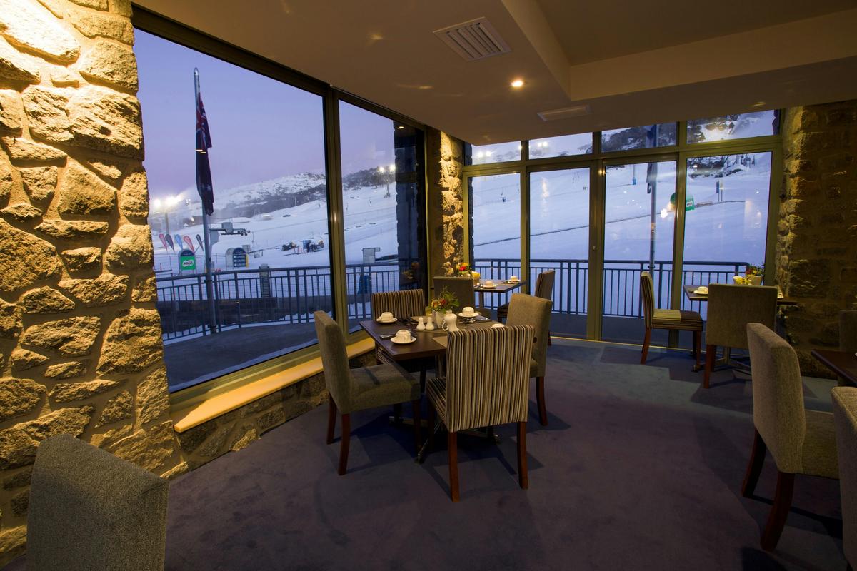 Snow Gums Restaurant overlooking Perisher's Front Valley