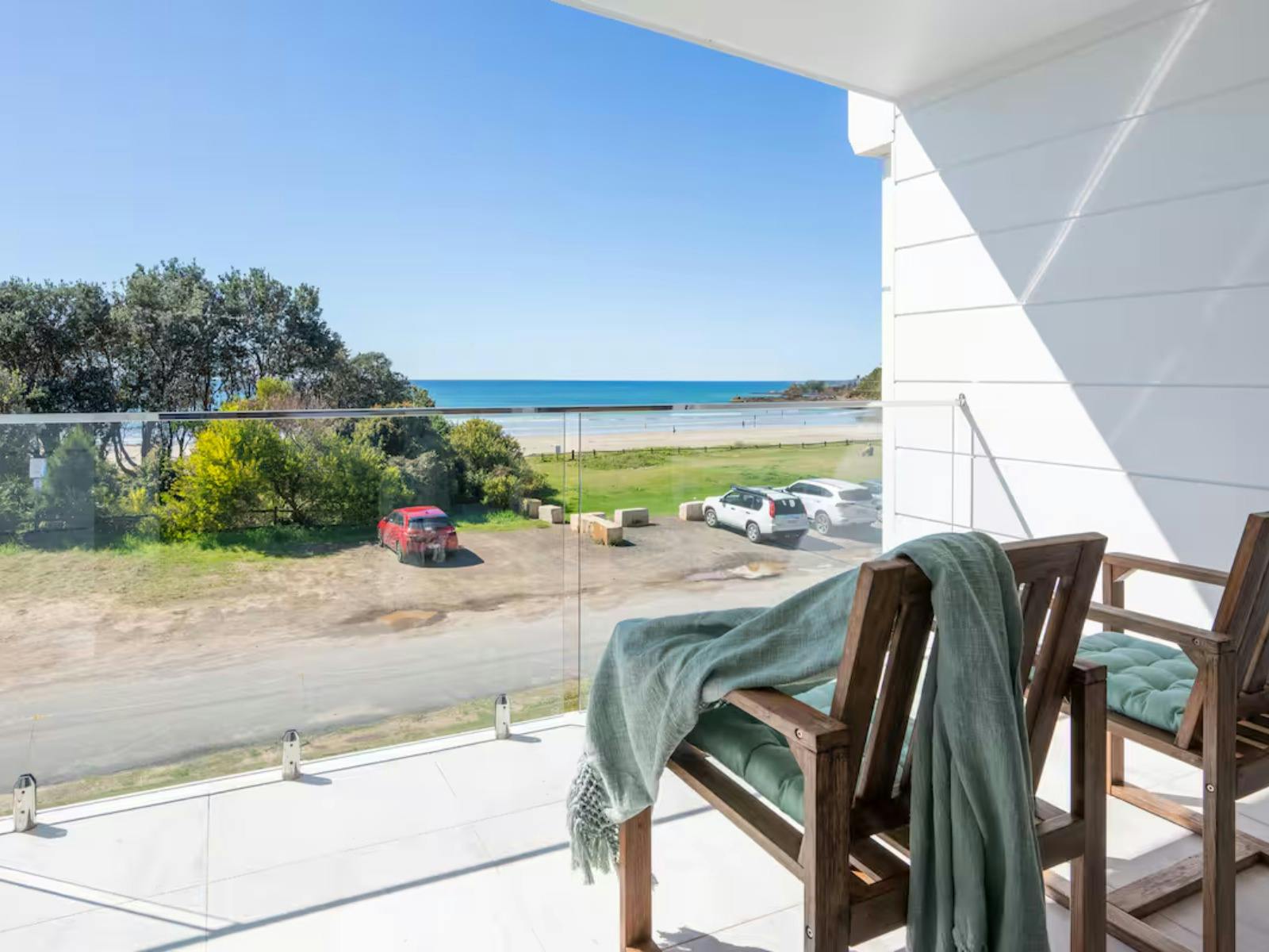 View of Woolgoolga Beach from Pure Adrift