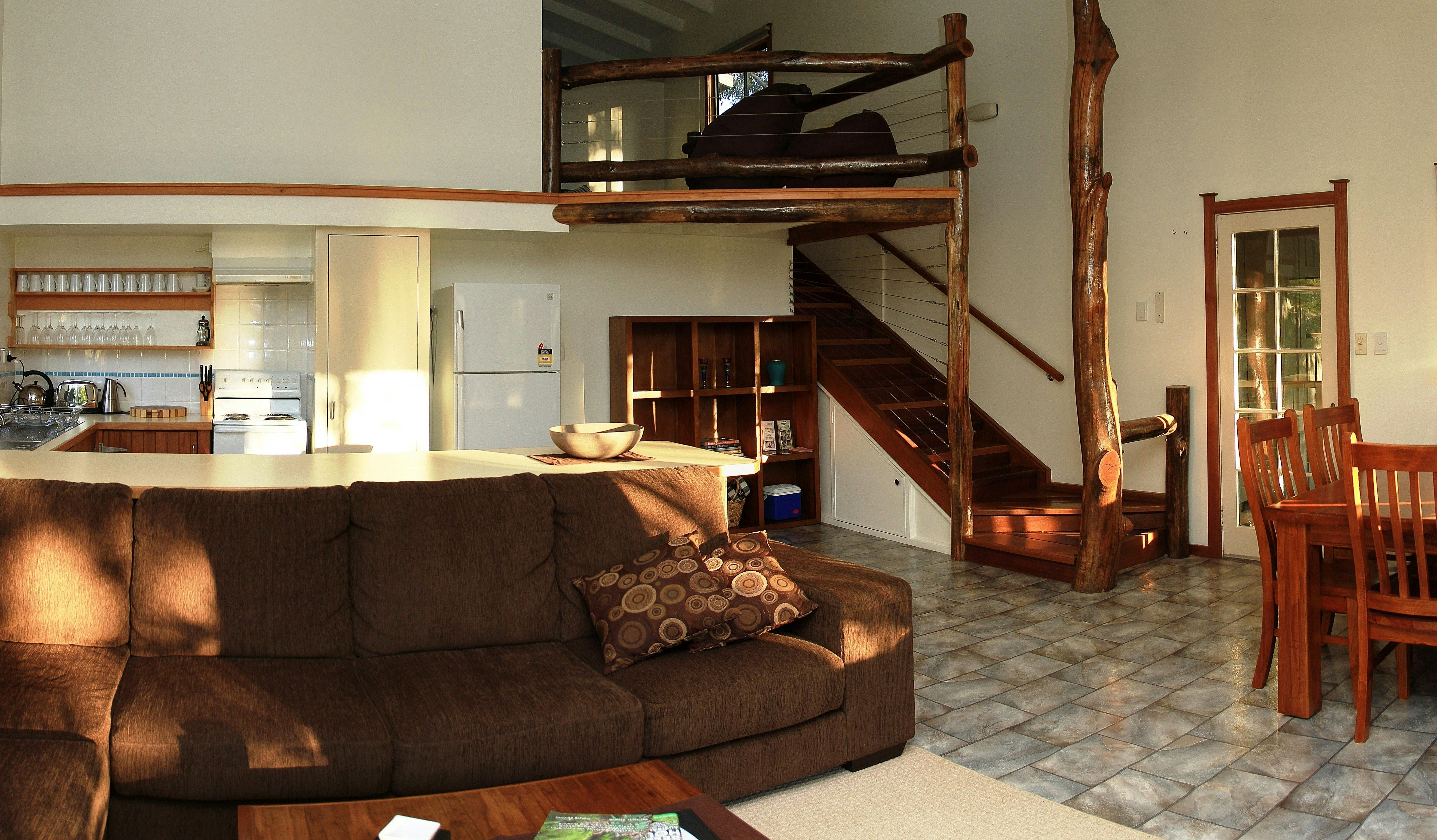 Riverview Cottage at The Steps - kitchen and living