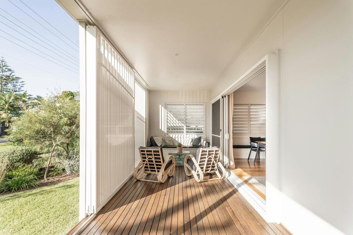 Balcony at holiday home Seasalt