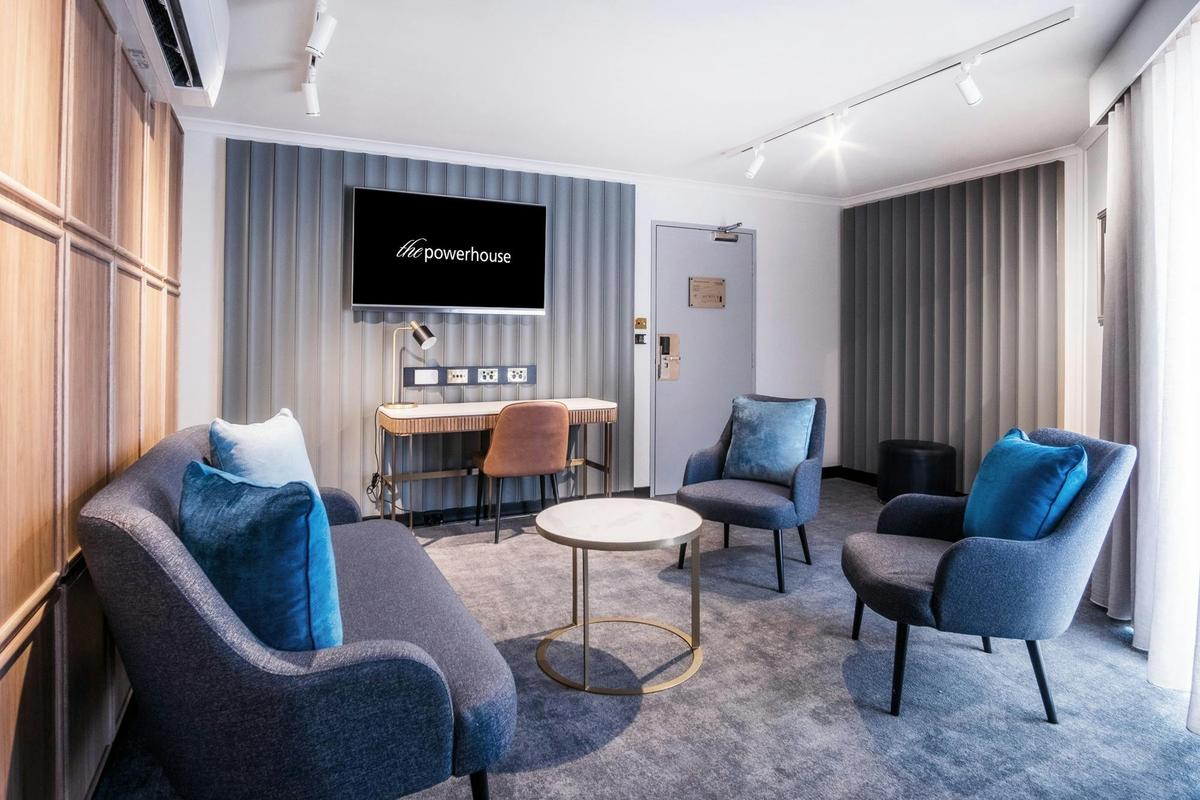 60 inch 4K Smart TV with Foxtel in the living room