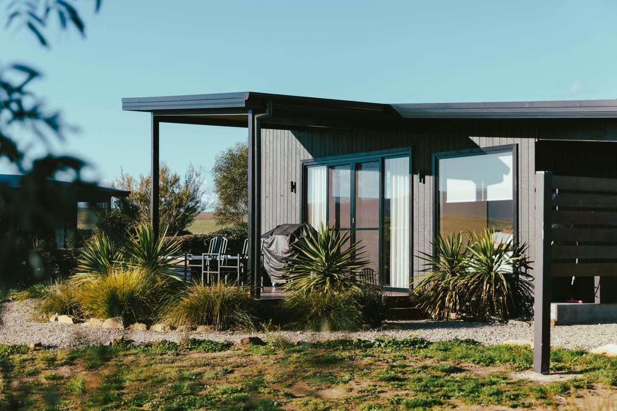 Each studio is nestled into the crest, among sprawling gardens.