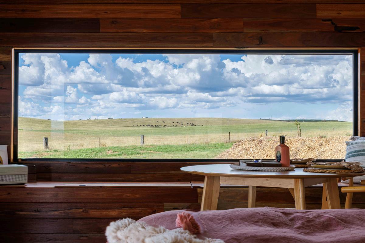 Big-sky views from the bed.