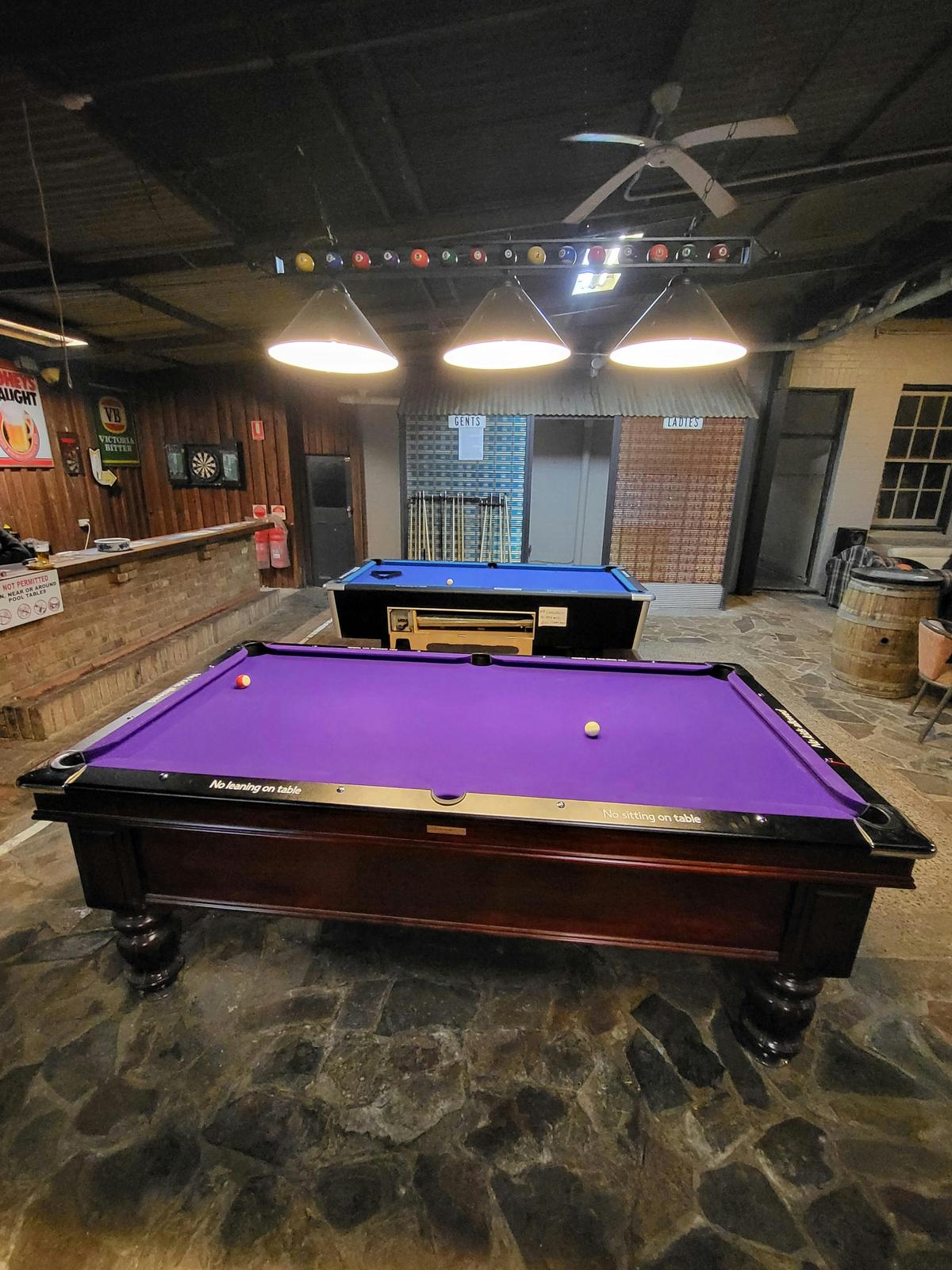 Beer Garden with free Pool, Darts and Jukebox .