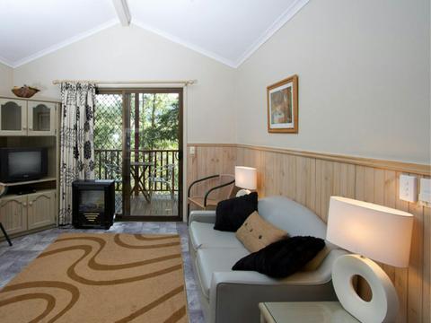 Riverside Spa Cabin Lounge Room