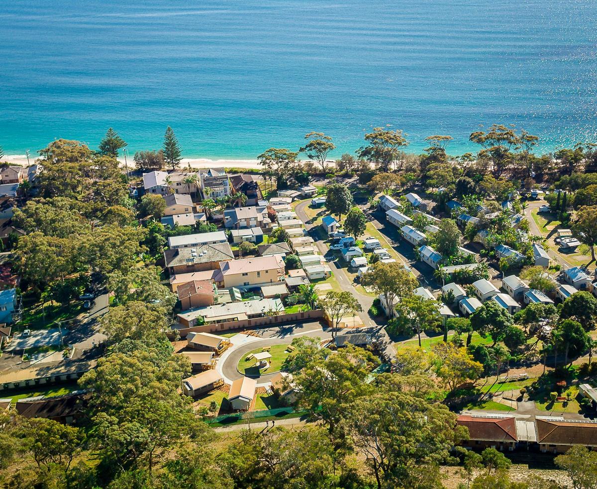 Arial Shot Shoal Bay Holiday Park