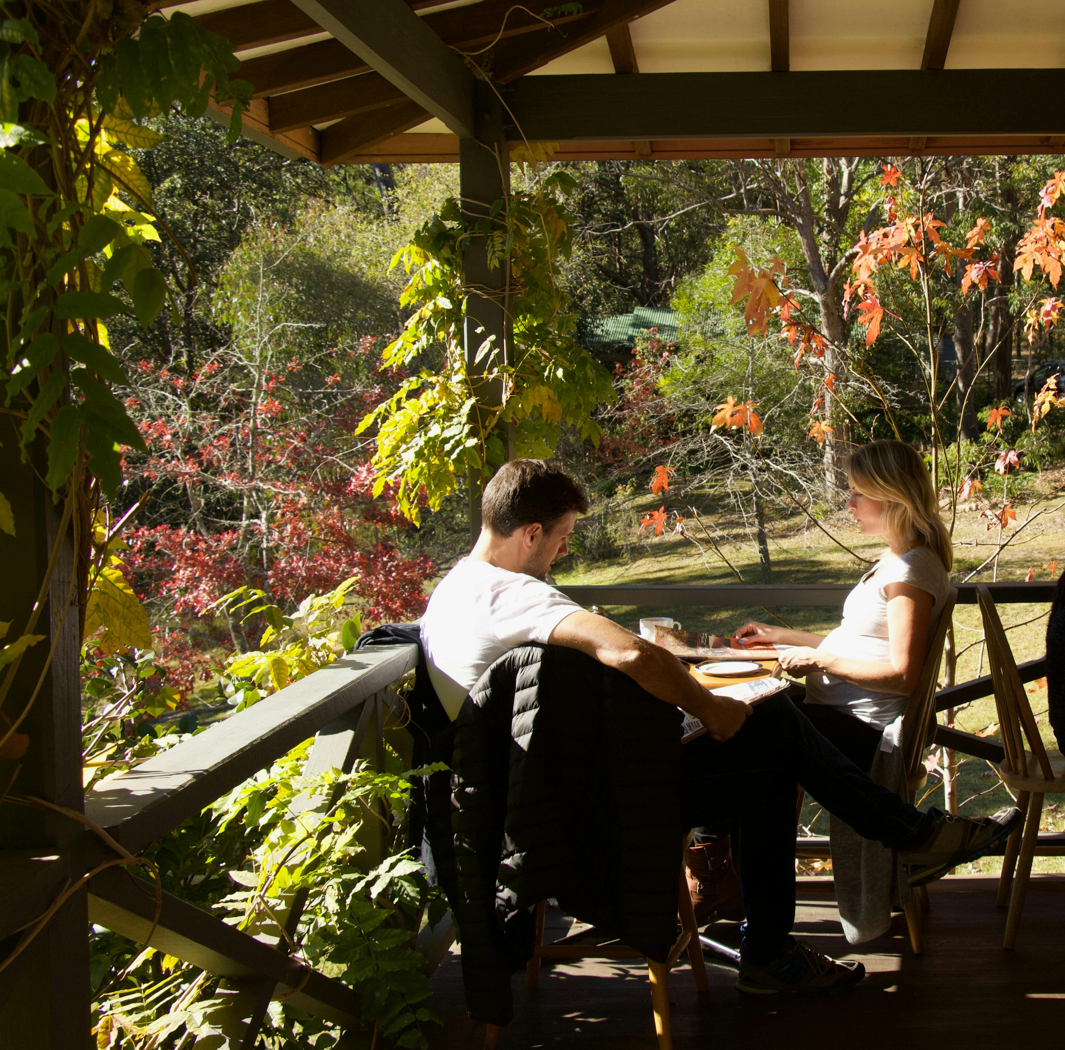 Breakfast on the guesthouse veranda