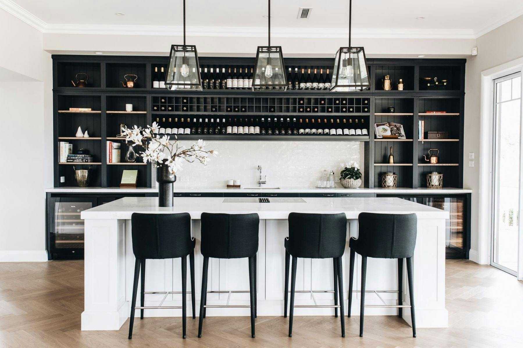 Saddle Ridge - The heart of the home is the commercial-grade kitchen and bar area.