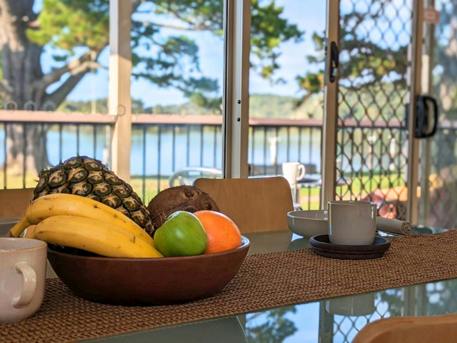 Enjoy serene river views from the dining room while sharing a meal.