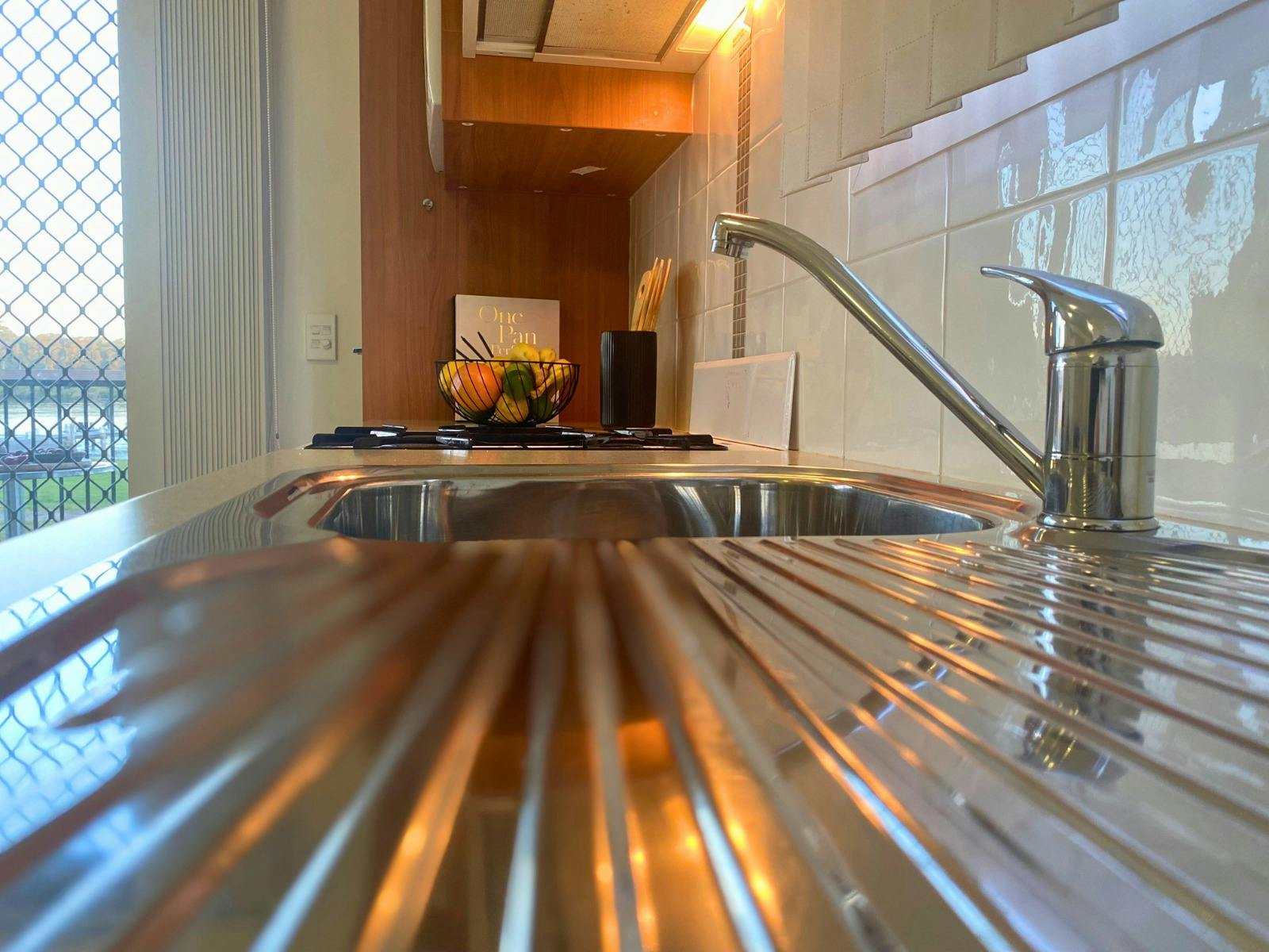 Our kitchens are equipped with  modern appliances and utensils.