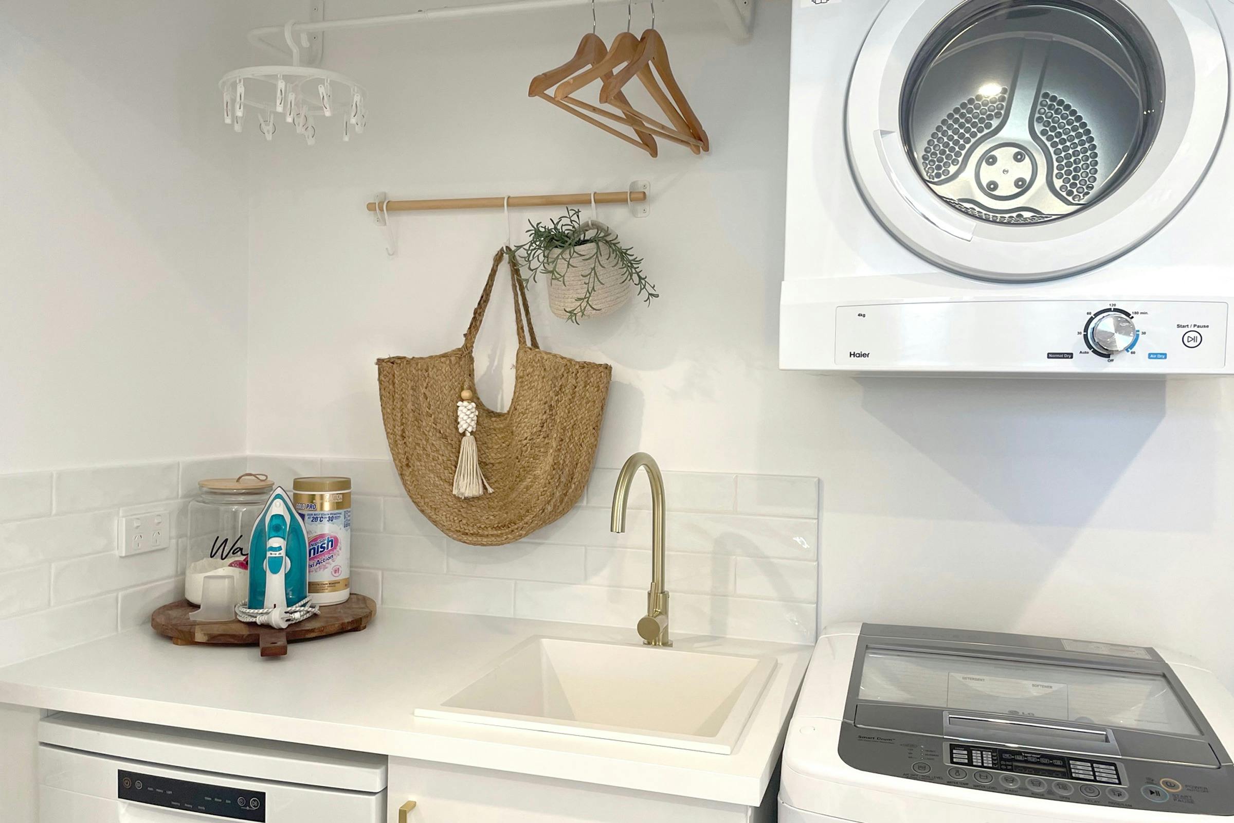 euro laundry facilities at salt beach house in jervis bay