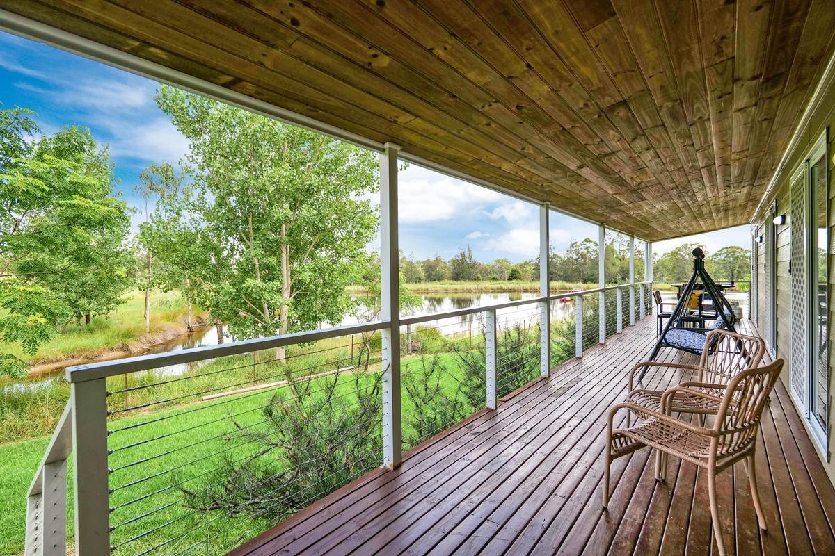 Veranda overlooking the dam